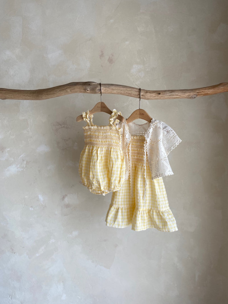 Stephanie Romper_Yellow Check