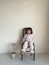 DingDong Knit Collar Top & Pants Set_  Beige