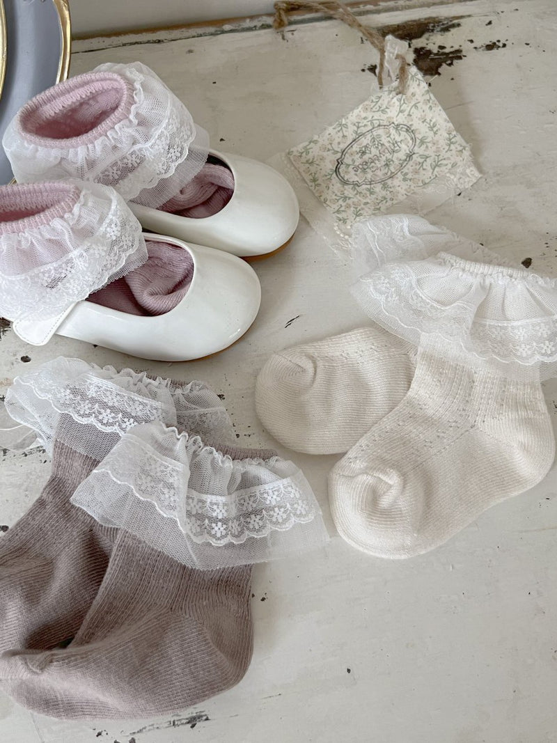 Lace Baby Socks 3 Colours Set