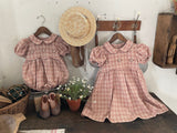 Tua Embroidered Check Dress