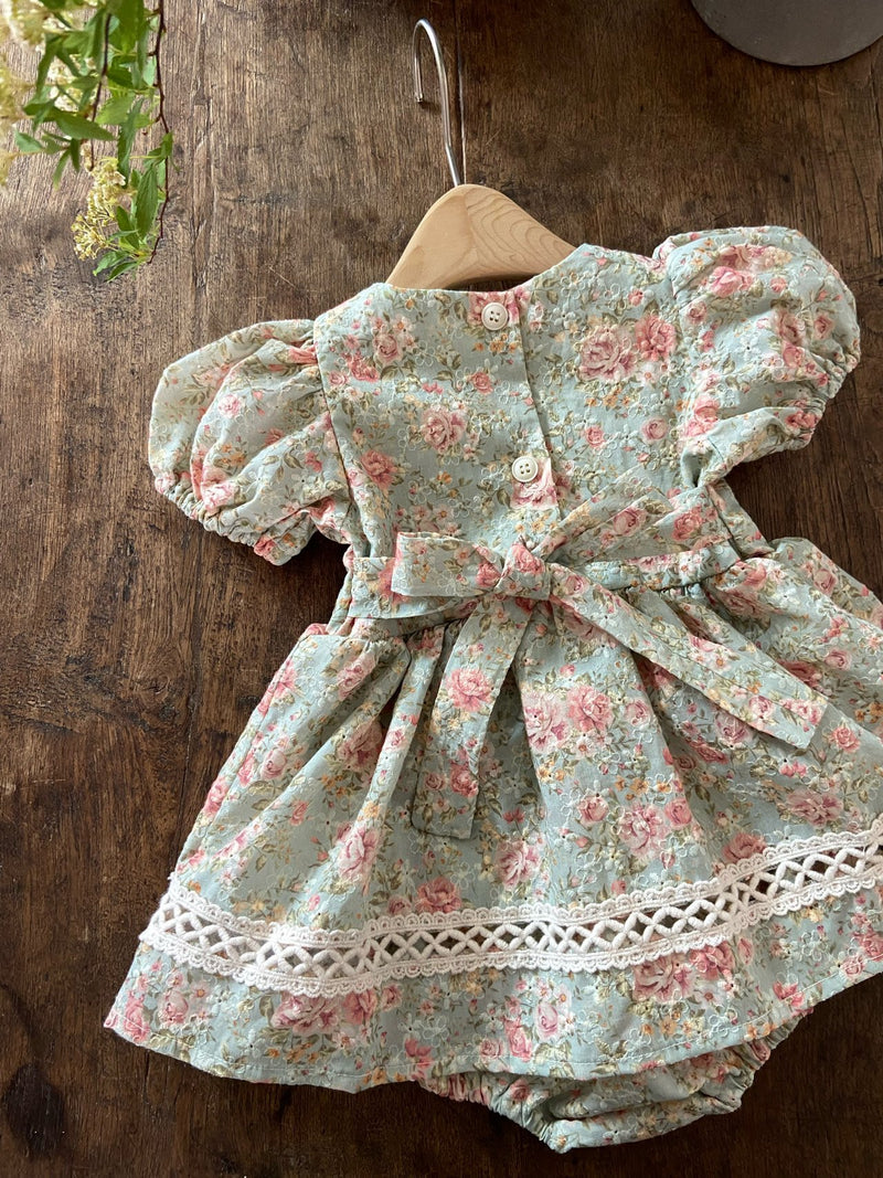 Edel Dress Romper_Mint Floral