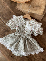 Ann Check Suspender Skirt Bloomer