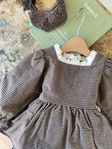 Caroline Ribbon Dress Romper_Khaki Brown