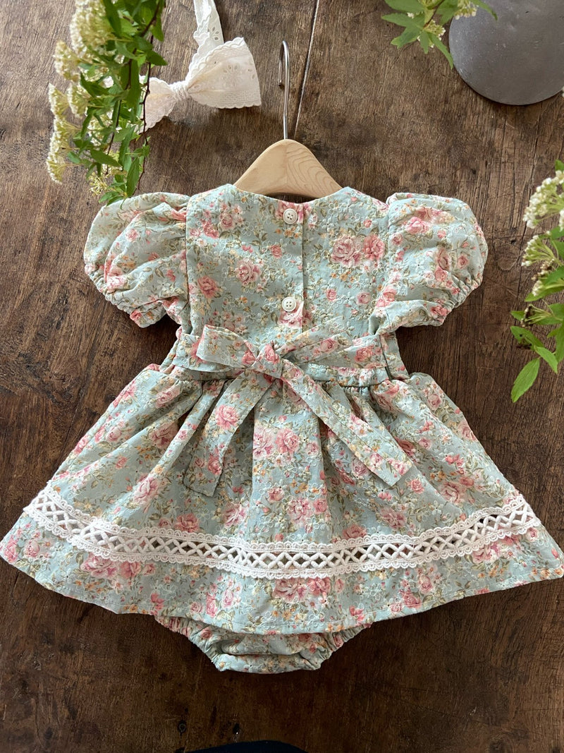 Edel Dress Romper_Mint Floral