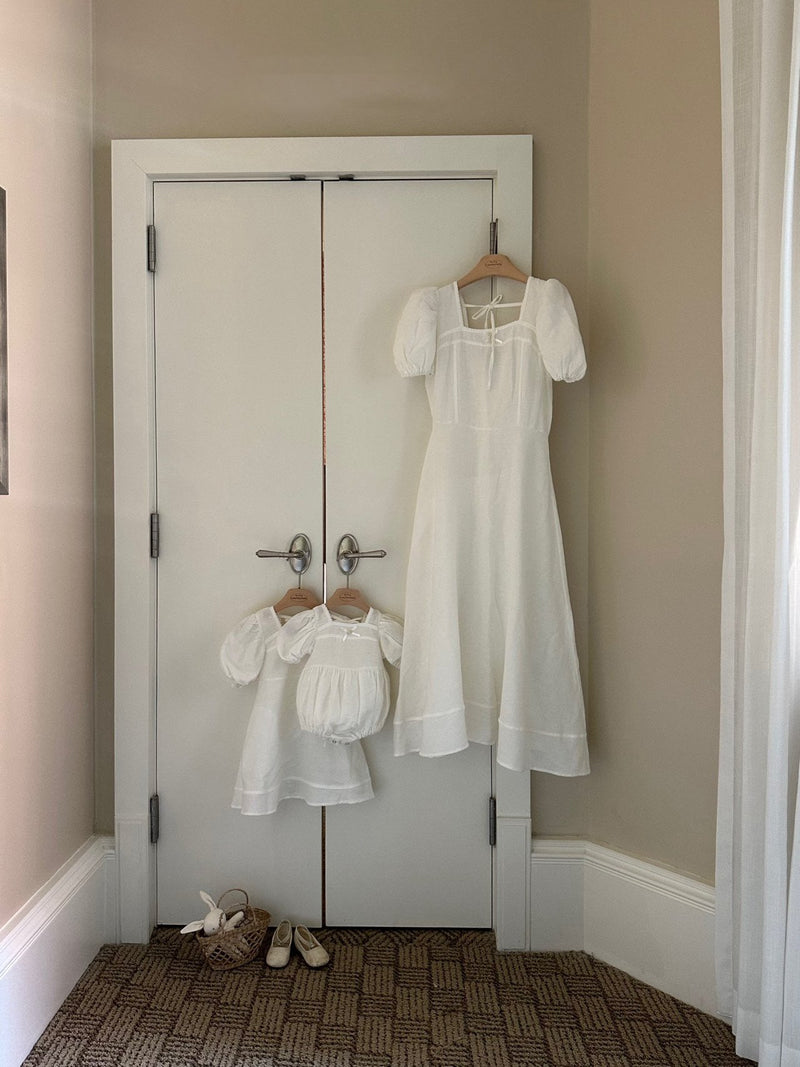 Relief Linen Romper