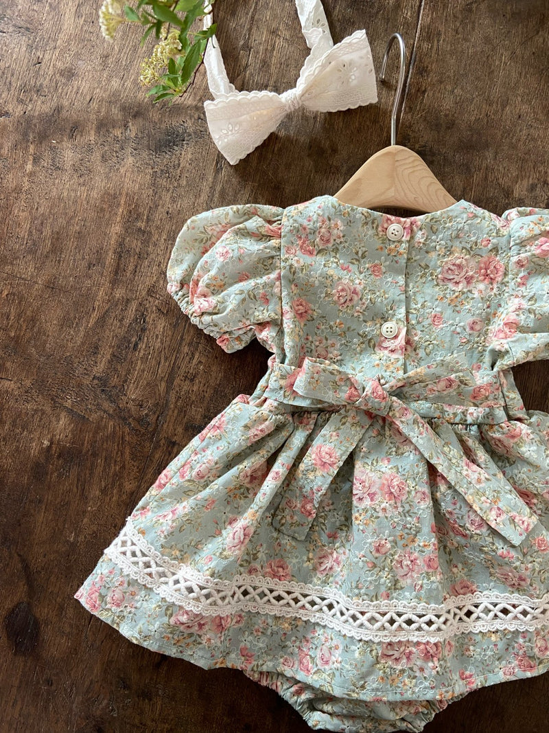 Edel Dress Romper_Mint Floral