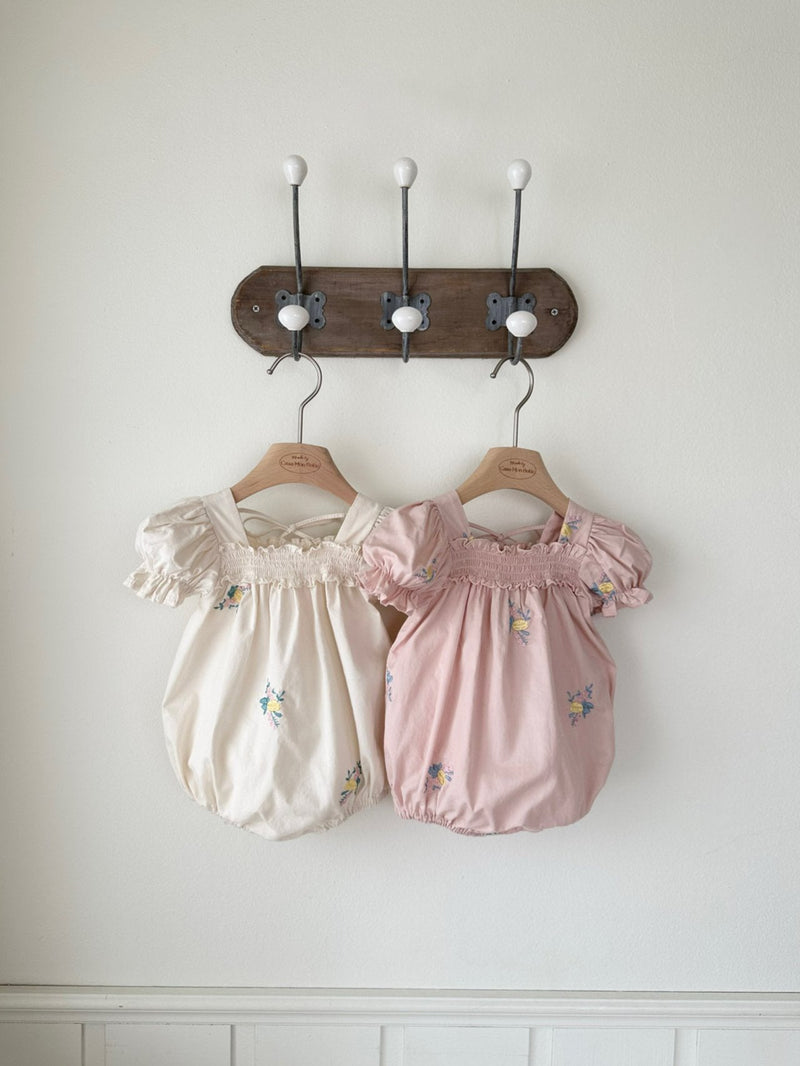 Latte Embroidered Romper_ Ivory