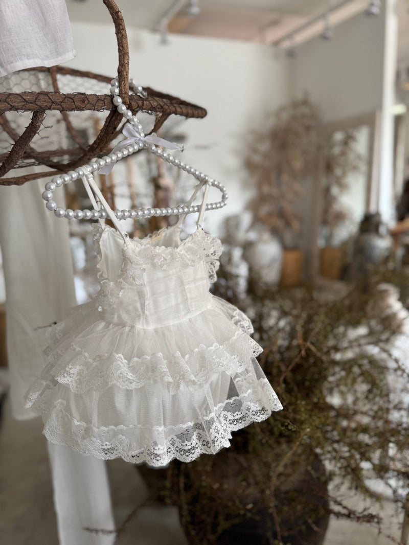 Colette Tutu Dress Romper_White