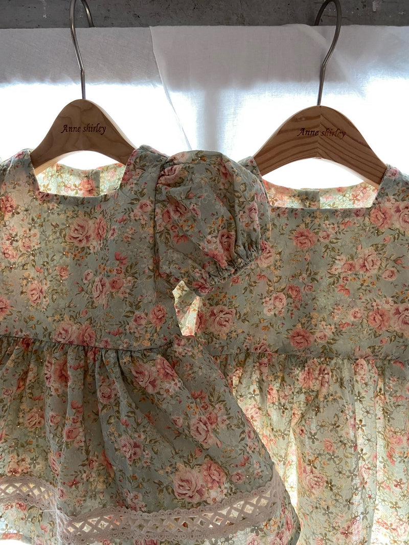 Edel Dress Romper_Mint Floral