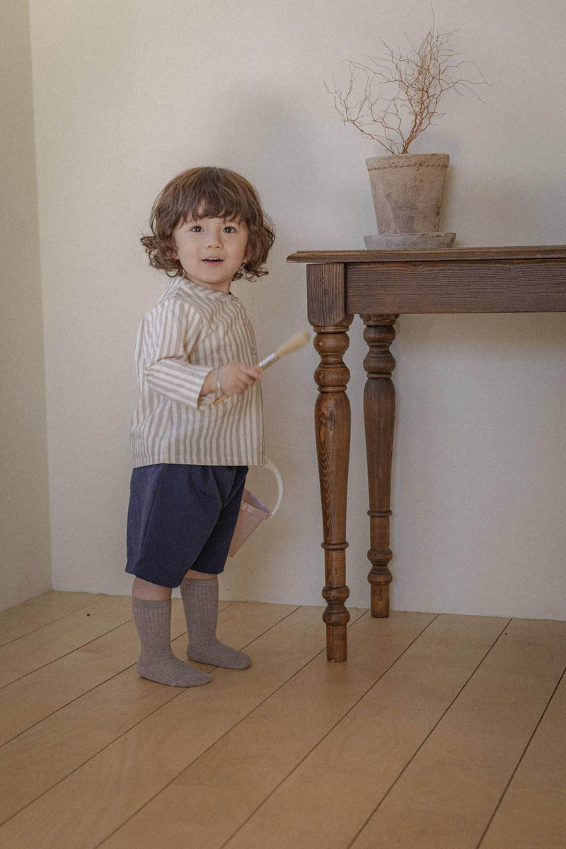 Henry Neck Classic Baby Shirts _2Colours