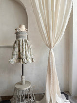 Green Veil Embroidered Dress