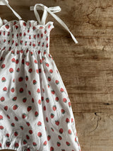 Strawberry Smocked Romper