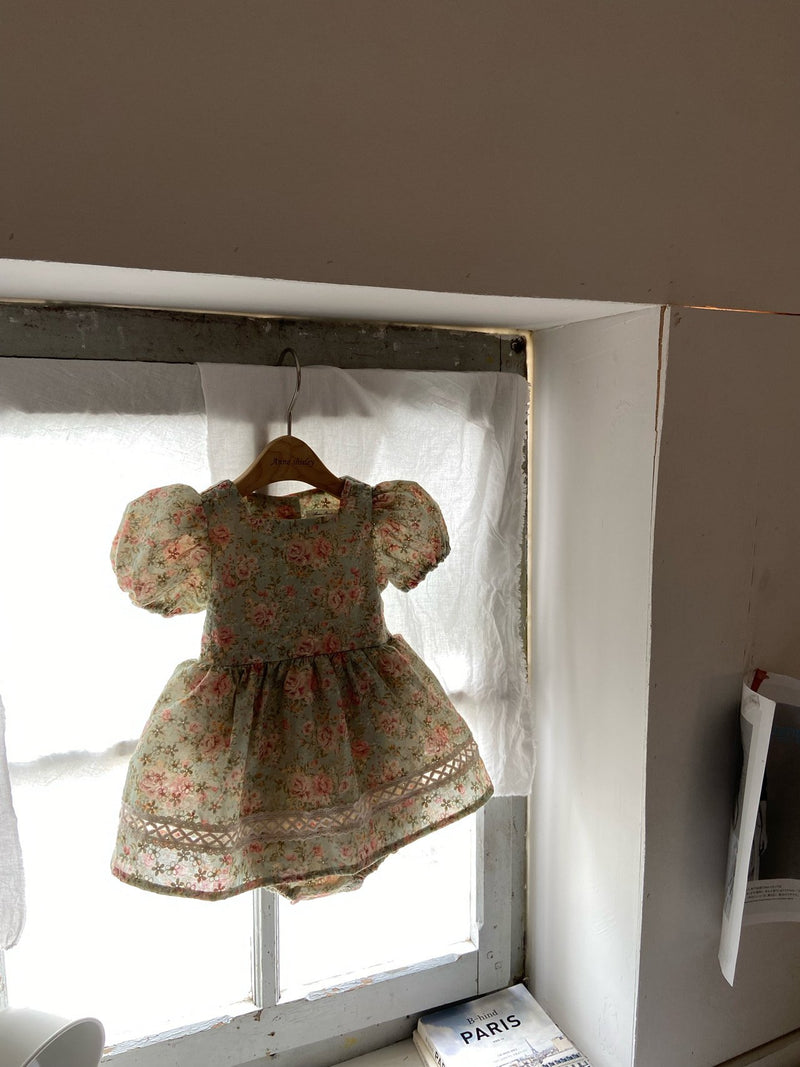 Edel Dress Romper_Mint Floral