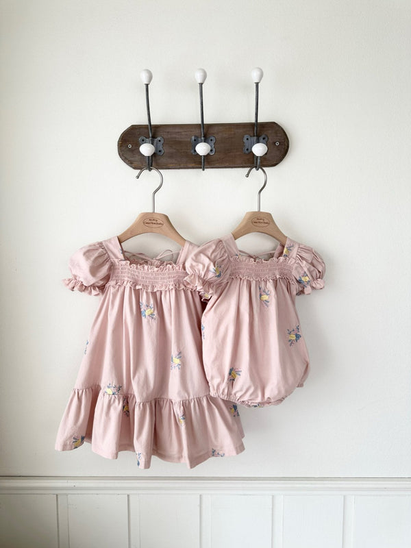 Latte Embroidered Romper_ Pink