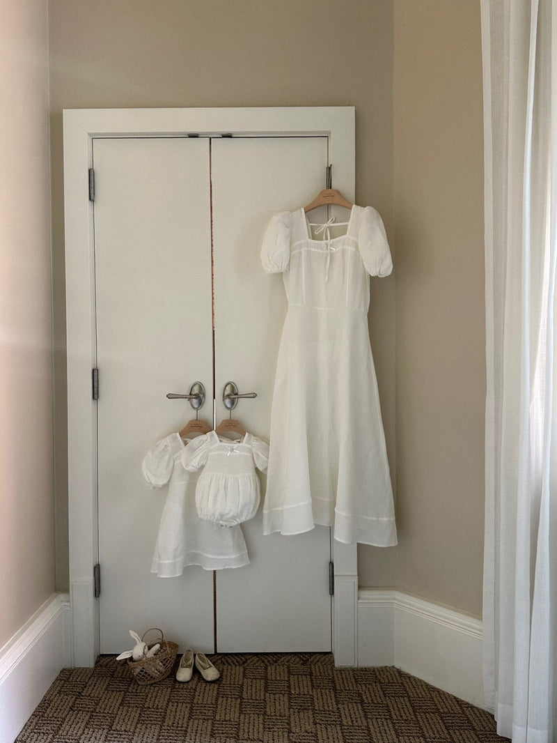 Relief Linen Romper