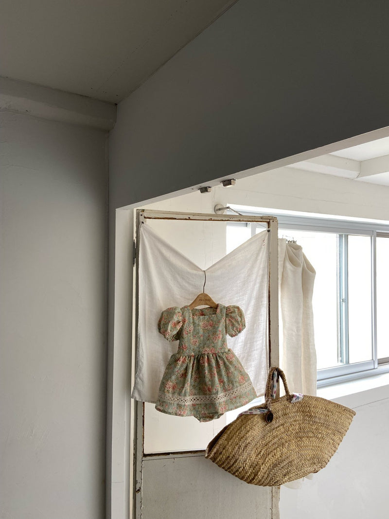 Edel Dress Romper_Mint Floral