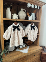 Lace Ribbon Dress _Beige Pink