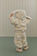 Bunny Pom-Pom Top & Pants Set_ Cream