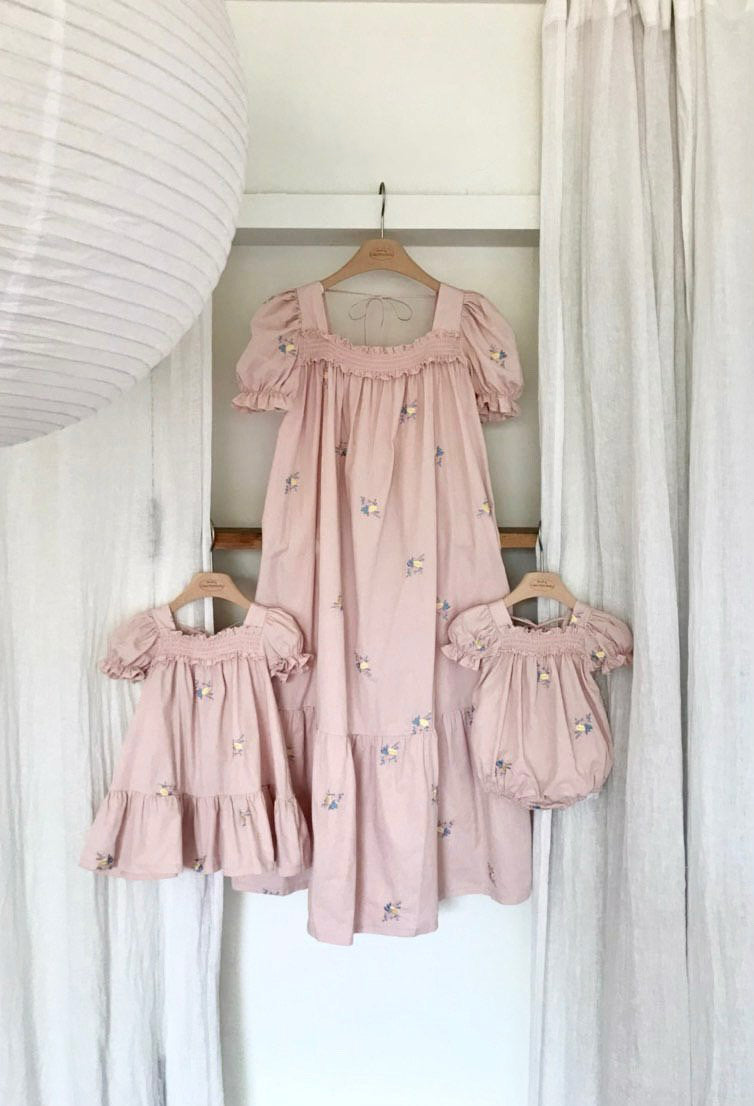 Latte Embroidered Romper_ Pink