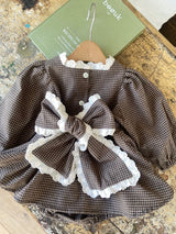 Caroline Ribbon Dress Romper_Khaki Brown