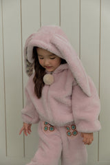 Bunny Pom-Pom Top & Pants Set_ Lavender