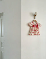 Red Check Ribbon Dress