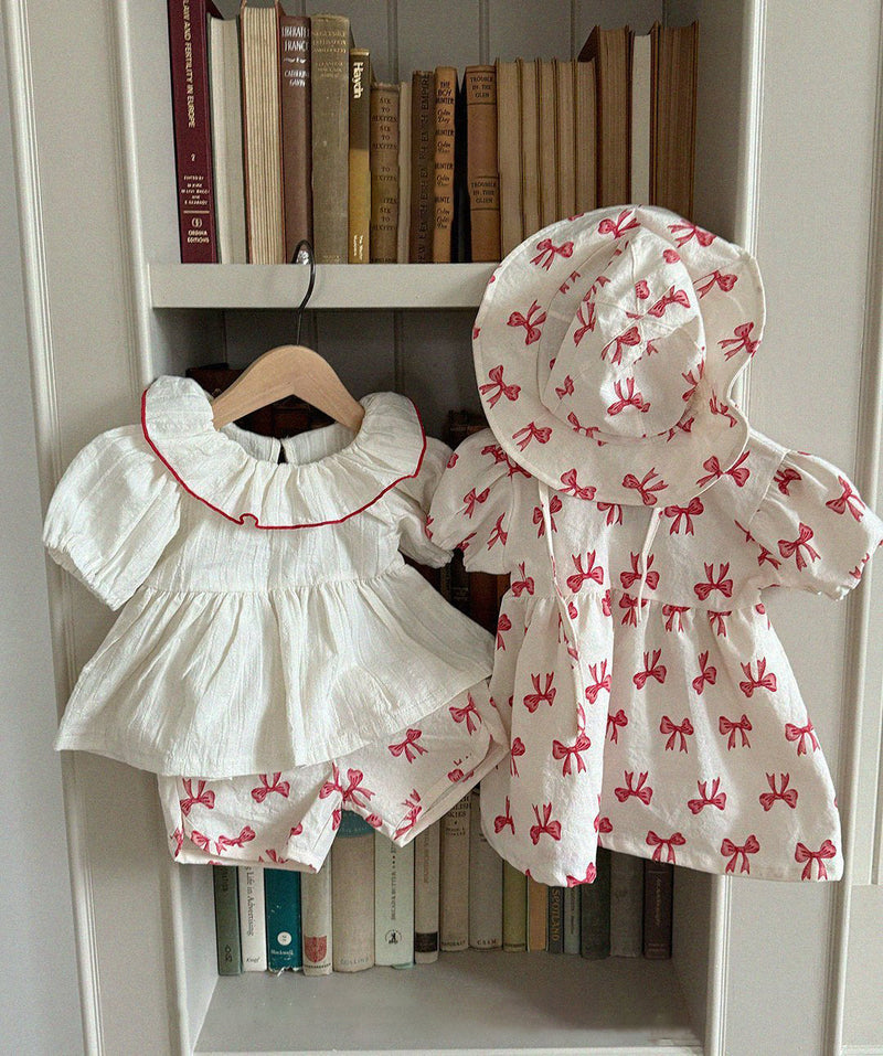Red Check Ribbon Dress