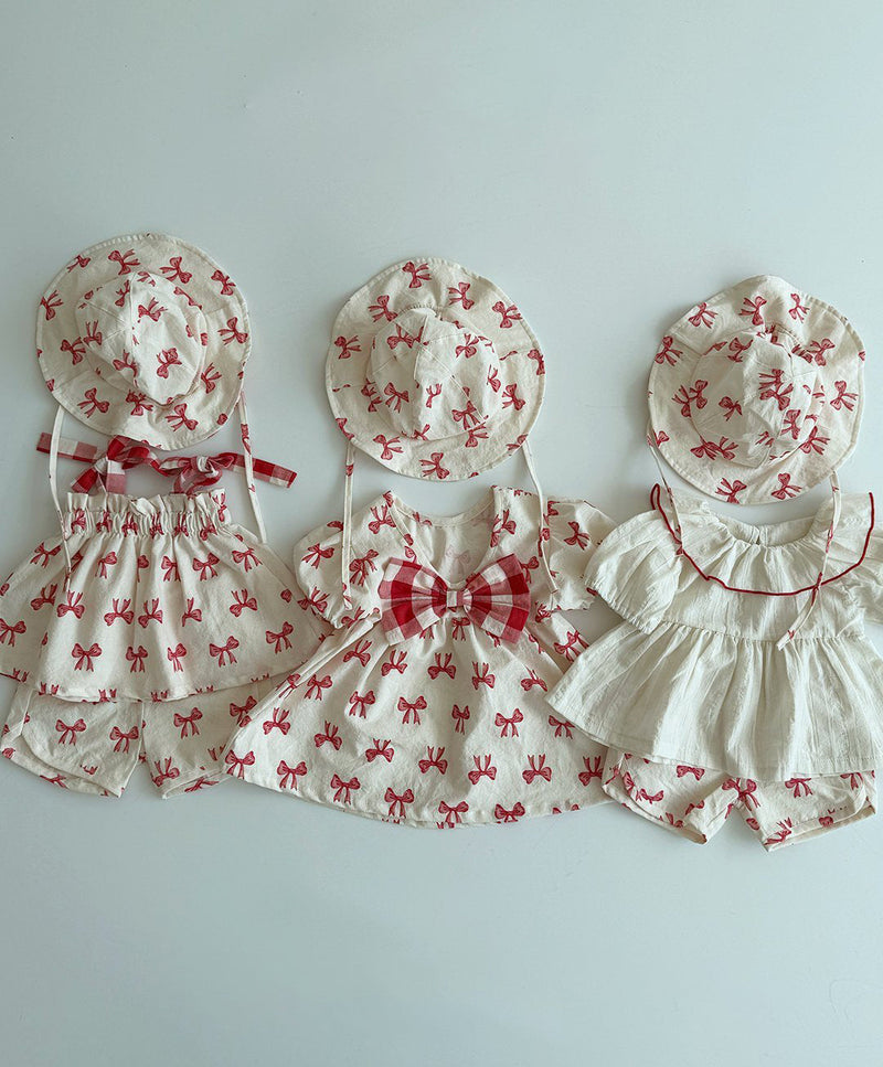 Red Check Ribbon Dress