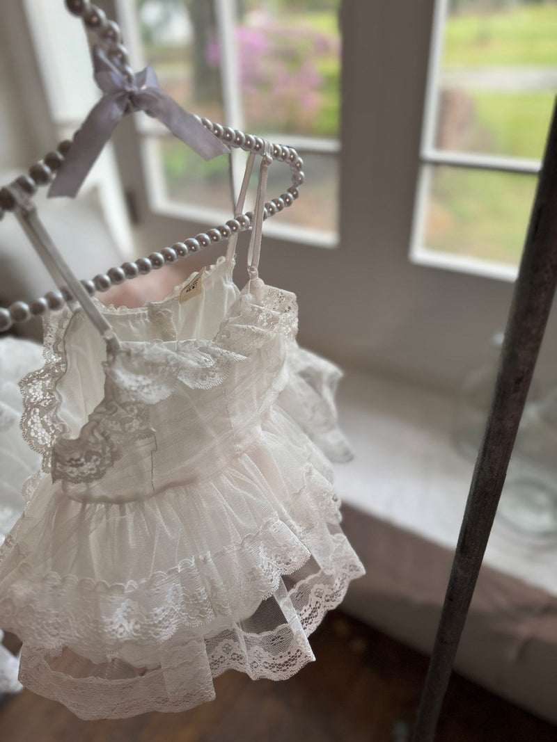 Colette Tutu Dress Romper_White