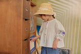Aster Embroidered Linen Blouse_Ivory
