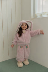 Bunny Pom-Pom Top & Pants Set_ Lavender