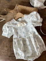 Blue Rose Garden Romper