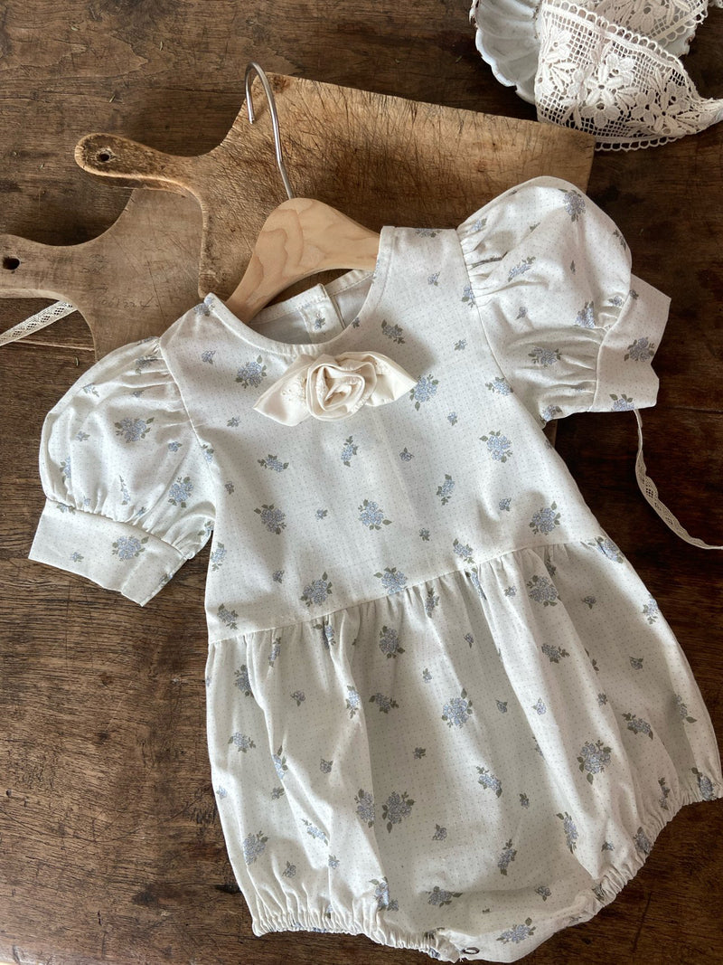 Blue Rose Garden Romper