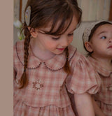 Tua Embroidered Check Dress