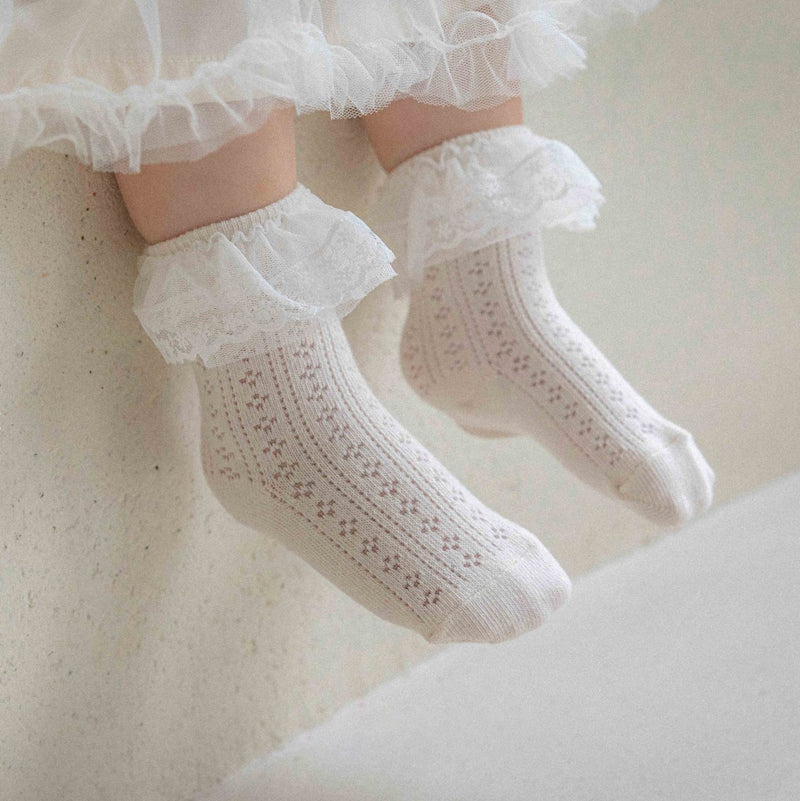 Lace Baby Socks 3 Colours Set