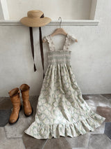Green Veil Embroidered Adult Dress