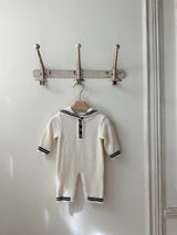 Knit Sailor Baby Suit