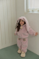 Bunny Pom-Pom Top & Pants Set_ Lavender