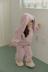 Bunny Pom-Pom Top & Pants Set_ Lavender