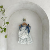 Glen Smocked Romper_ Blue