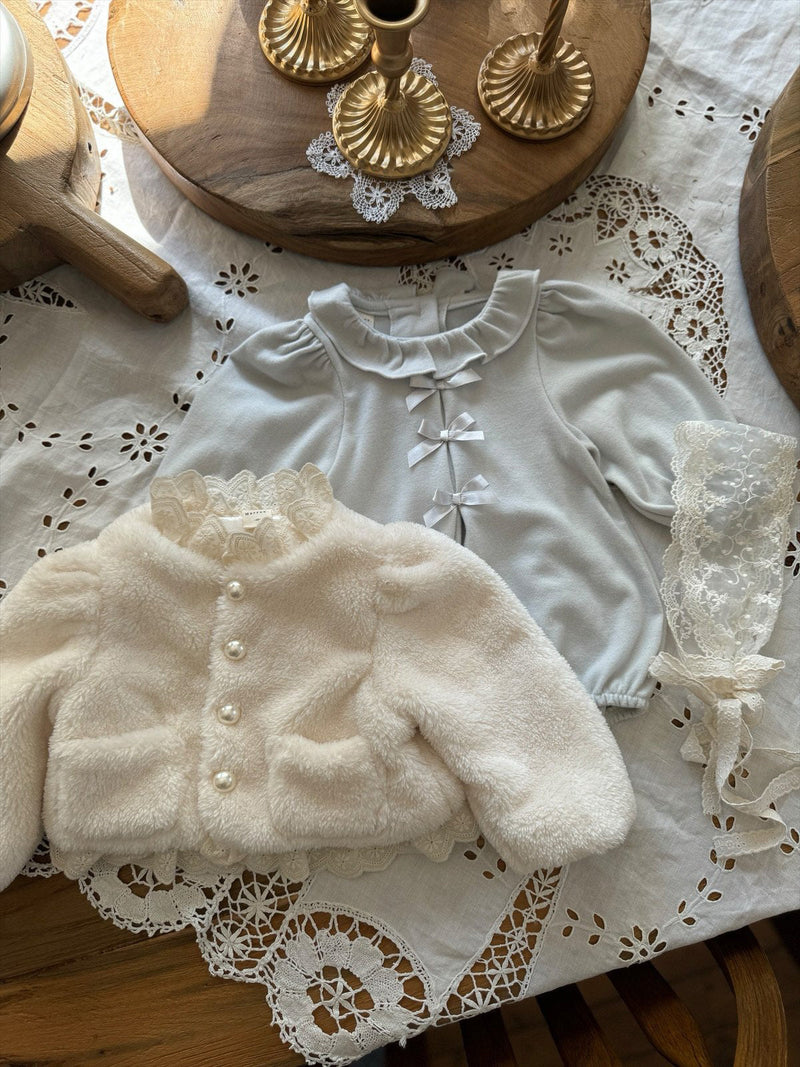 Ribbon Frill Romper _Sky Blue