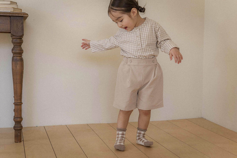 Henry Neck Classic Baby Shirts _2Colours