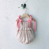 Glen Smocked Romper_ Coral