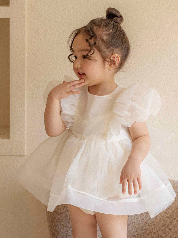 Ines Organza Romper_ Cream