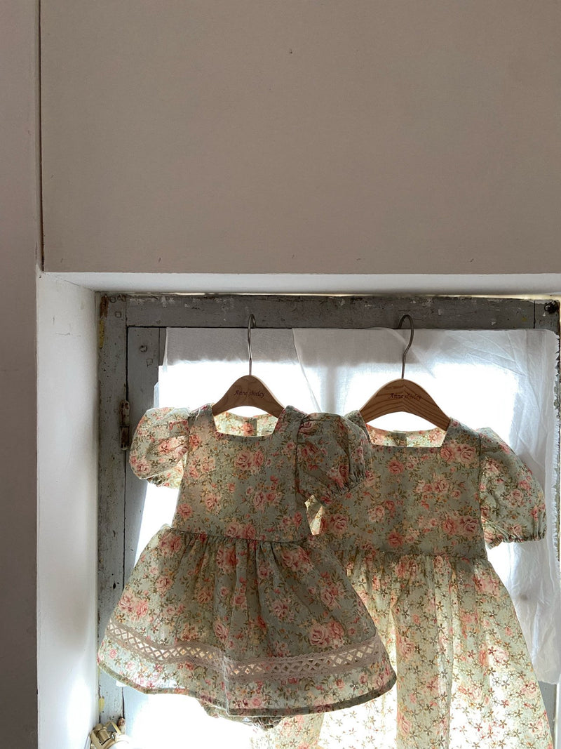 Edel Dress _Mint Floral