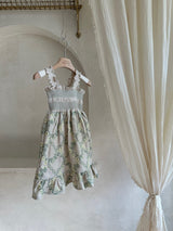 Green Veil Embroidered Dress