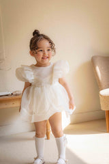 Ines Organza Romper_ Cream