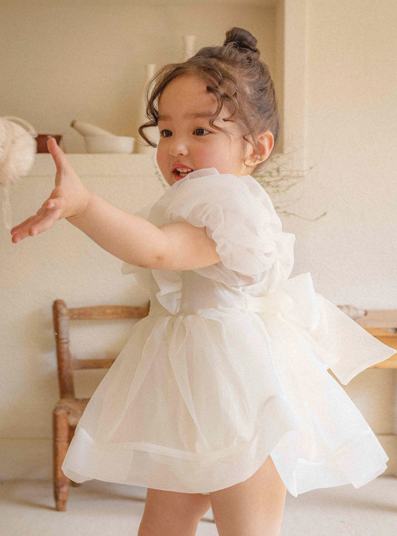 Ines Organza Romper_ Cream