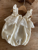 Liora Lace Ruffle Romper