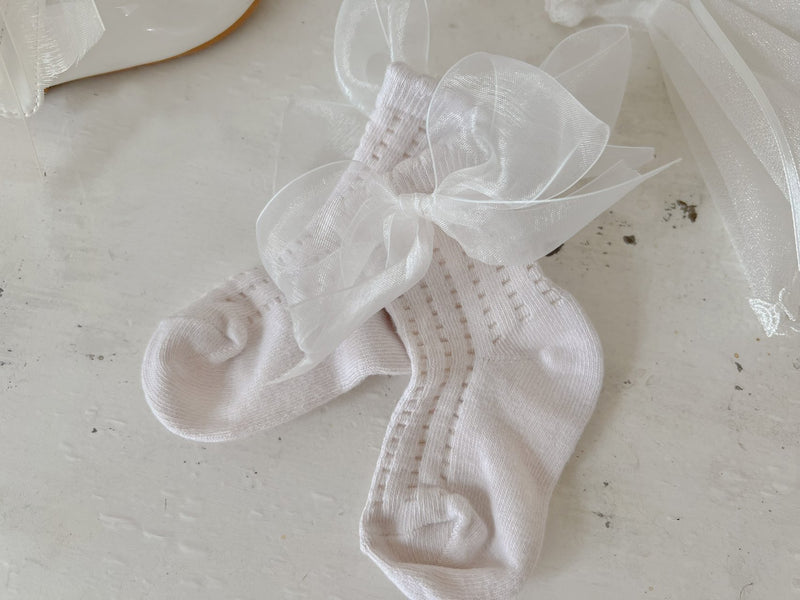 Organza Ribbon Baby Socks Set